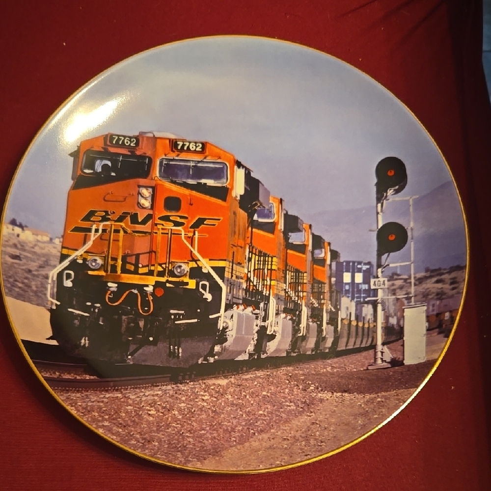 BNSF Train Collector's Plate